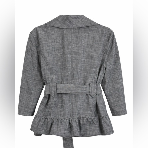 David Brooks Ruffled Chambray Top - Picture 5 of 10